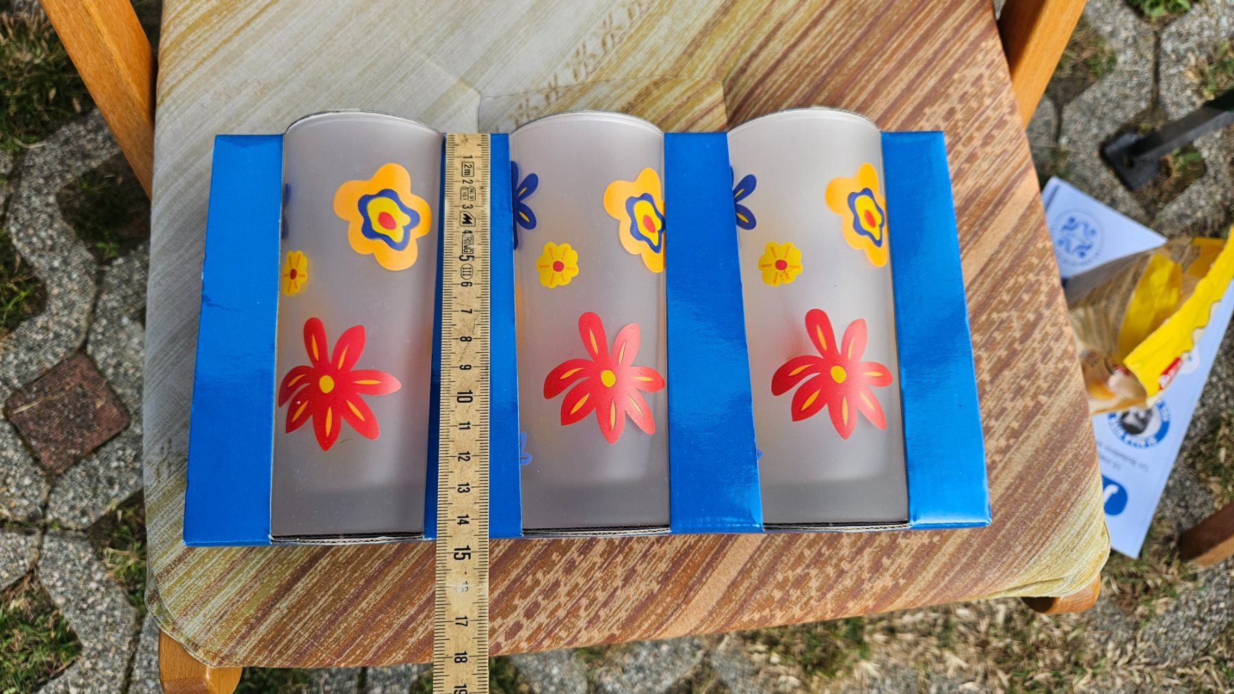 Gläser: 3 bicchieri alti nuovi – Neu und originalverpackt aus Melano von H-Sara 1