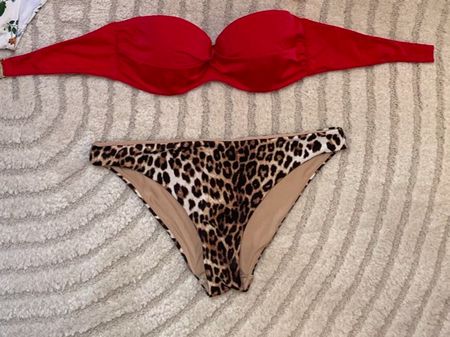 Bikini Gr 40 42 stylisch vielseitIG kombinierbar Leo rot 1