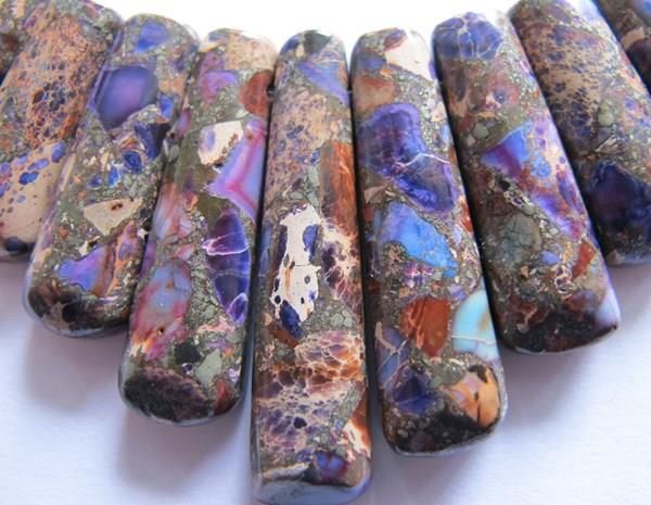 Autres bijoux: Top Ketten-Set violetter Sediment Jaspis – Neuf (Voir description) à Schwanden GL par UHRKNALL 1