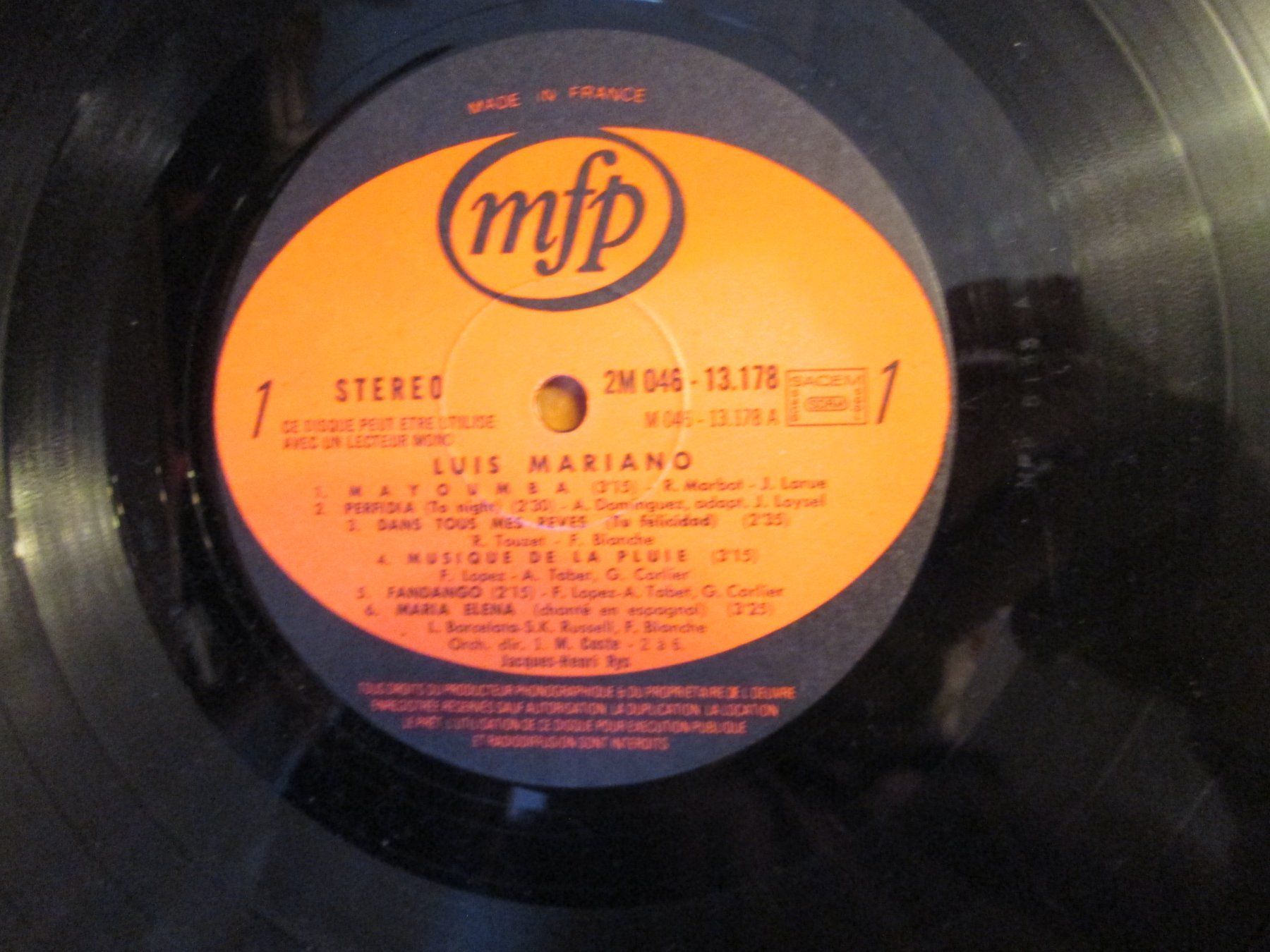 Dischi in vinile: Luis Mariano - Vinyle 33T - mfp – Usato da la Chaux-de-Fonds venduto da Lampe 2