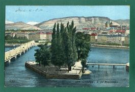 Genève, L'Ile Rousseau, 1910, ungelaufen