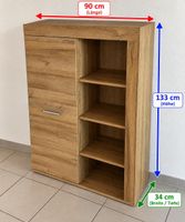 Wohnwand Set Eiche Optik 4-teilig guter Zustand