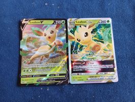 Leafeon V & VStar HOLO (EN) SWSH Black Star Promos 194 & 195