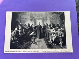 Alte Ansichtskarte "Tagsatzung zu Stans, 1481", ungelaufen