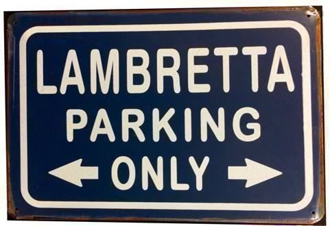 Lambretta Insegne: Rusty Blechschild - LAMBRETTA PARKING ONLY - 30 X 40 CM – Nuovo (secondo la descrizione) da Rupperswil venduto da big-one-sale