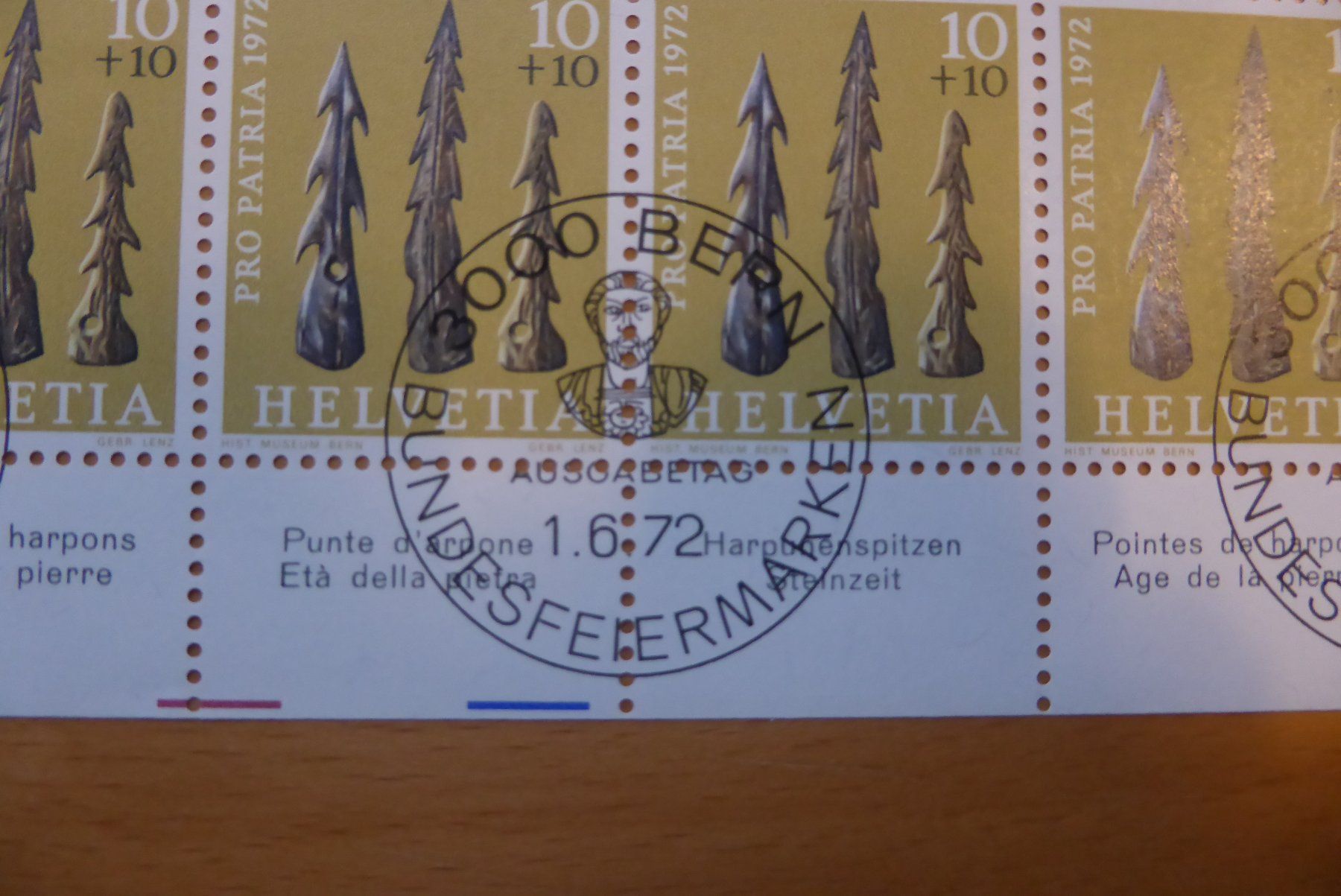 Alle Briefmarken: CH - Briefmarkenbogen - Pro Patria 1972 – Neu (gemäss Beschreibung) aus Brunnadern von lesezirkel 1