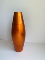 Vase Orange – Glas mit Metallic-Look