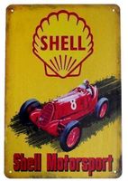 Shell Motorsport. Blechschild 20 x 30 cm. Gratis Lieferung!