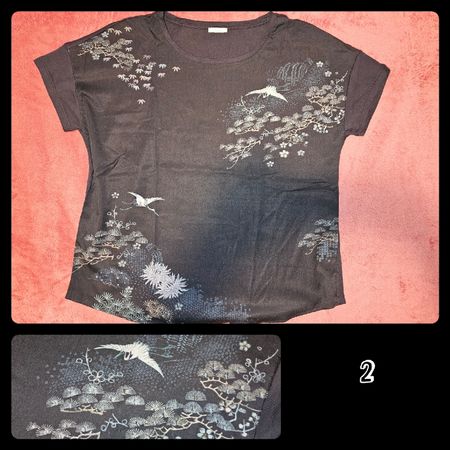 Shirt, dunkelblau, Vögel & Blumen, Esprit, XL, NEU