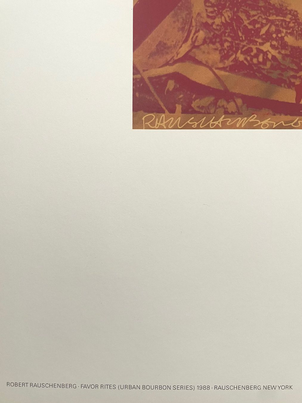 Poster & Bilder: Robert Rauschenberg - Favor Rites - Offset lithography – Gebraucht aus Ponte Tresa von 11GalleriaAlterEgo11 4
