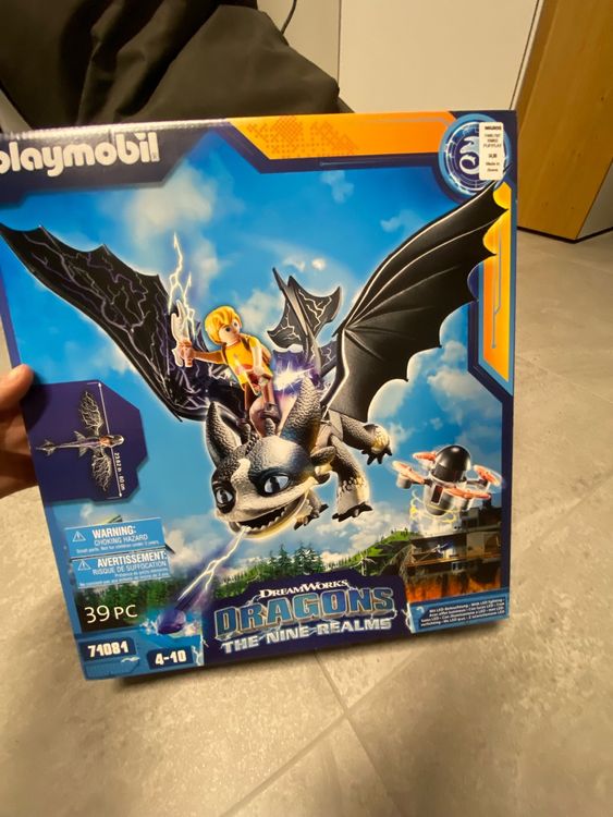 Playmobil 71085 Dragons: Les Neufs Royaume - Quad & Phil - Dragons Nine Realms - avec Le Personnage Phil Baker, Un Dragon, Un Quad Ainsi Que des Accessoires - Dès 4 Ans