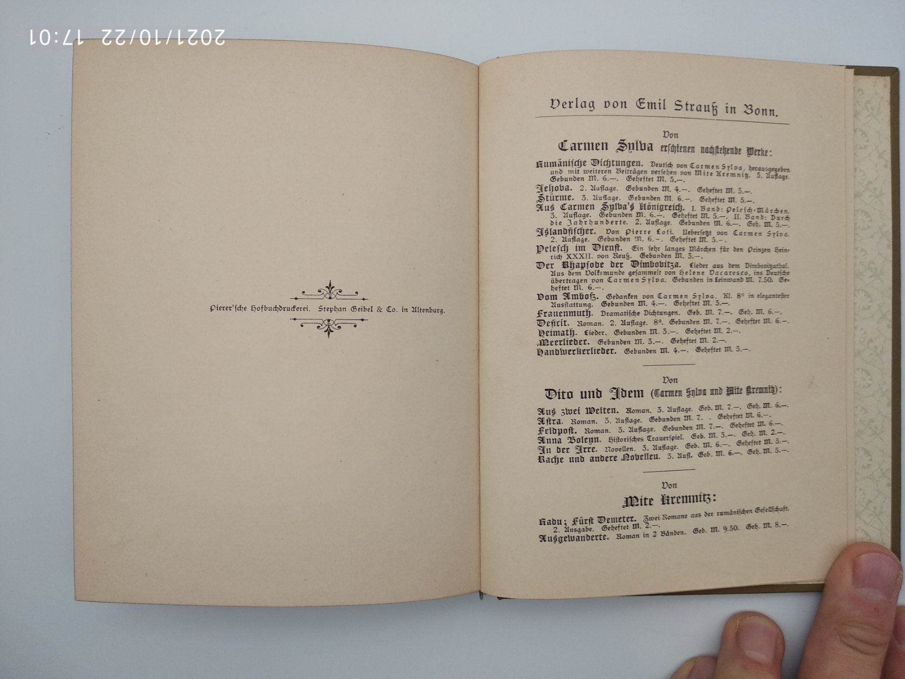 Libri: SYLVA - HEIMATH - 1891 EA – Usato da Goldach venduto da Gaip 5