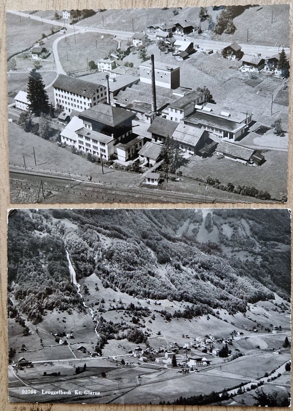 Cartoline postali: Leuggelbach GL 1957 / Fotokarten – Usato da Netstal venduto da Bambo0 1