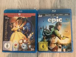 2 Blu-ray Filme "Die Schöne und das Biest", "Epic" 3D