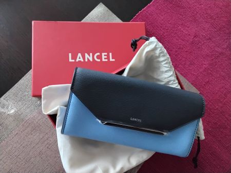 Portefeuille Lancel bleu, cuir neuf