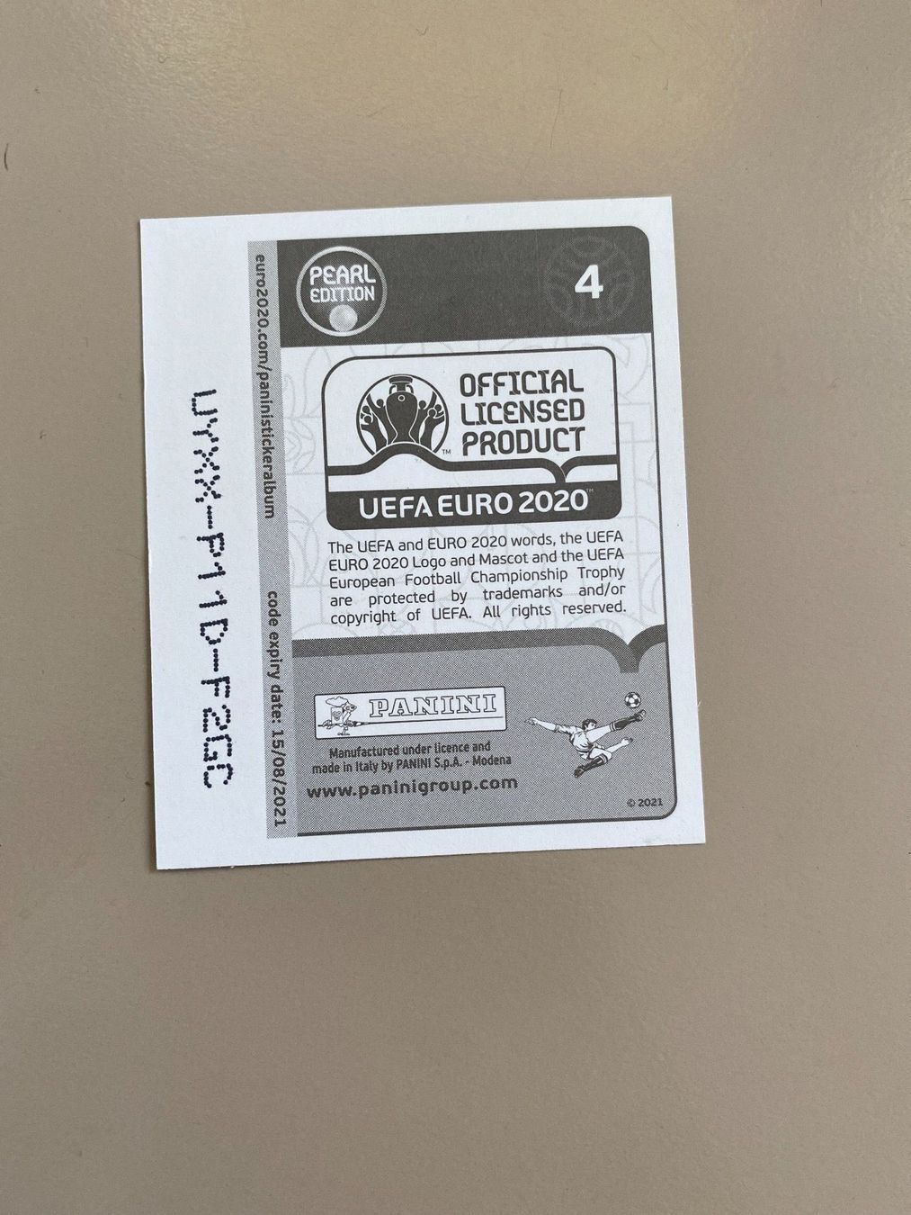 Panini Carte collezionabili: Euro 2020 Panini Bild Nr.4 – Nuovo (secondo la descrizione) da Dietikon venduto da Emoruk 1