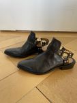 Melvin & Hamilton Black Boots - Slipper Leder Schuhe 37