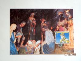 Weihnachtskarte 1992, mit Zst.Nr.J323, König Melchior, ProJu