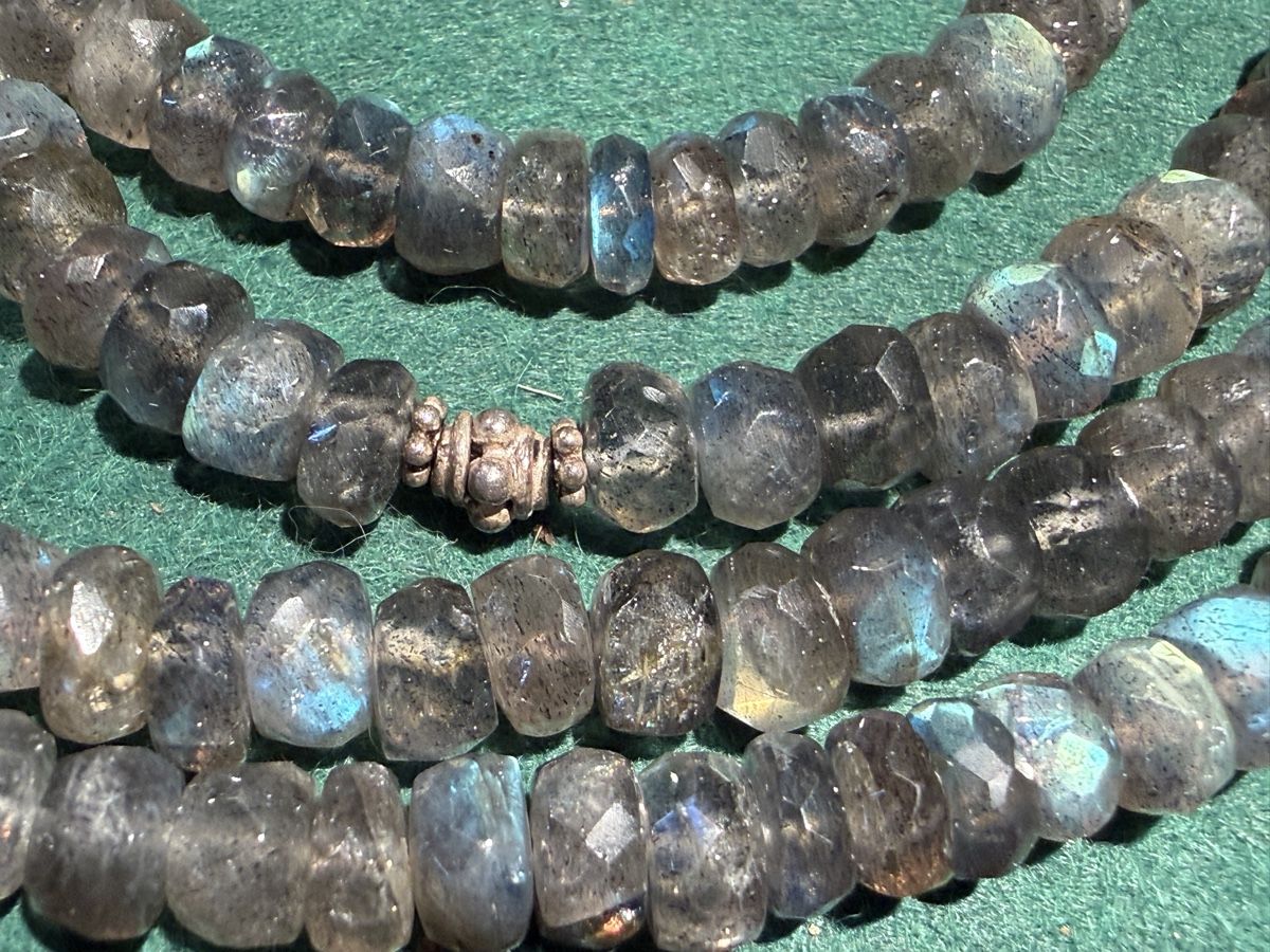 Catenine: Kette aus Labradorit mit 925 Silber Elementen  – Usato da schaffhausen venduto da VintAntik_1980 8