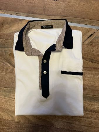 Abbey Dirk Milano Herren Poloshirt, Weiß - XL