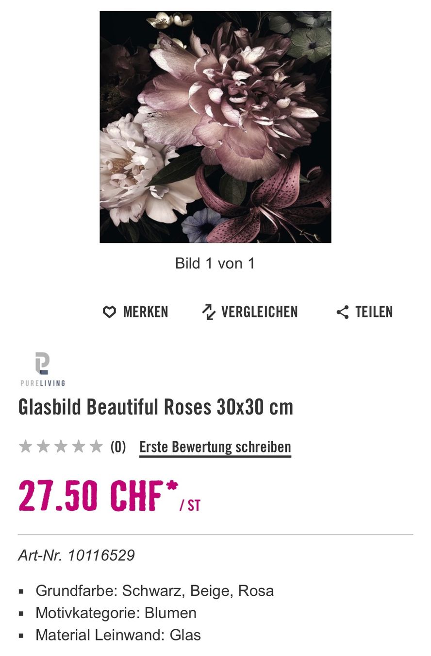 Poster & Bilder: 3 Glasbilder Blumen – Gebraucht aus Hirzel von ange4586 3