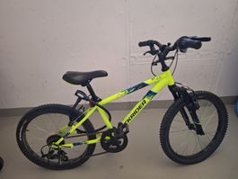 Kinderrad Rockrider ST500 20 Zoll Neon Gelb guter Zustand