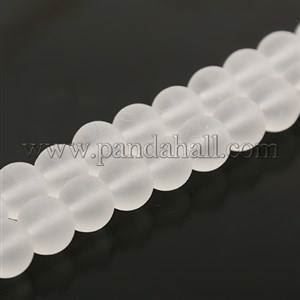 Perle (finte): Glasperlen weiss matt gefrostet 8mm – Nuovo (secondo la descrizione) da Alpnachstad venduto da perlengaby