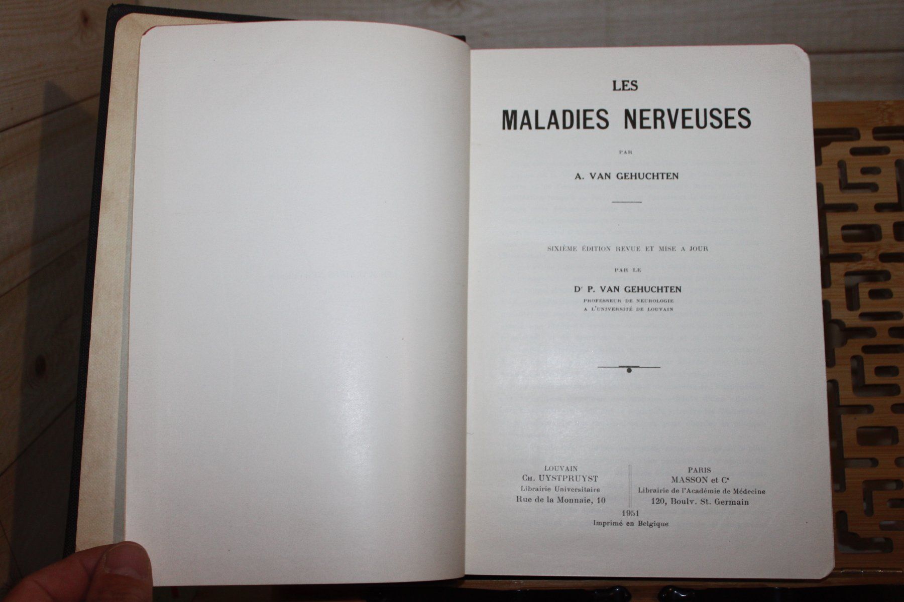 Libri: Les Maladies Nerveuses - A. van Gehuchten 1951 – Usato da Kaden venduto da Buchantiquariat 1