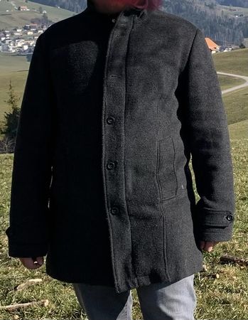 Herren Wintermantel Tchibo Essentials grau Grösse 54