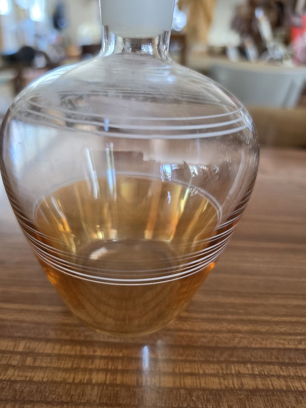 Bottiglie: Parfumflakon Glas bernsteinfarben mit Schliffstopfen antik – Usato da Mettlen venduto da elios0888 2