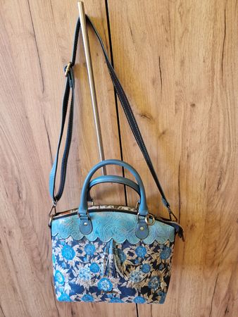 Laura Vita Tasche blau beige