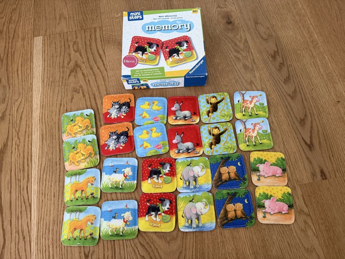 Ravensburger Jeux: Ravensburger Mini Steps Memory mit Tieren komplett 197425 – D'occasion à Kaisten par kar83