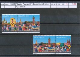 2010 " Basler Fasnacht" - Zusammendrucke, ** postfrisch