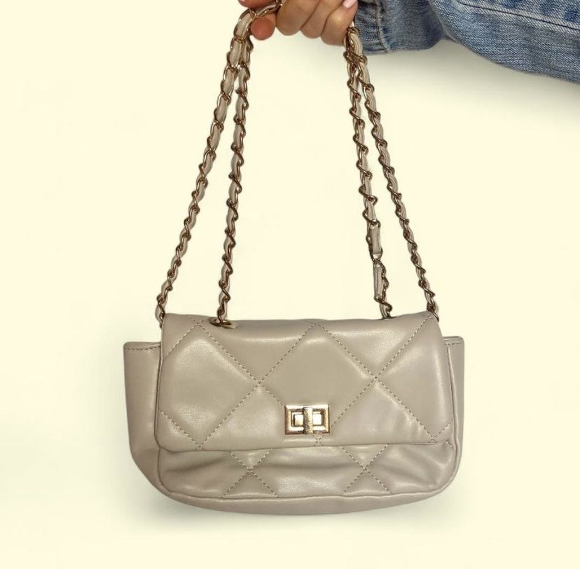 Pieces Borse da donna: Sac à main PIECES beige matelassé – Usato da Mont-sur-Lausanne venduto da lau_2775 1
