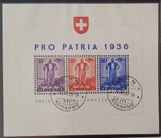 PRO PATRIA BLOCK W8 gestempelt! mit Attest