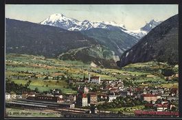 AK Brigue, Bahnhof, Vue générale, 1914