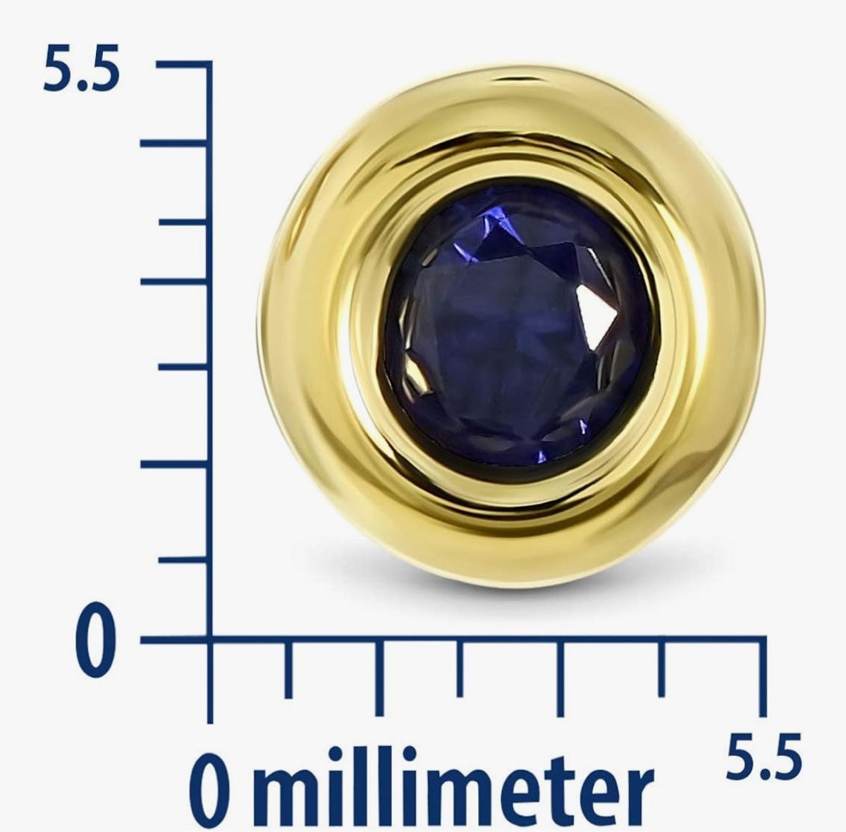 Orecchini pendenti & Orecchini a lobo: Ohrringe aus gelbgold und Saphir – Nuovo e nell'imballaggio originale da Hemmental venduto da Zirconwelt 2