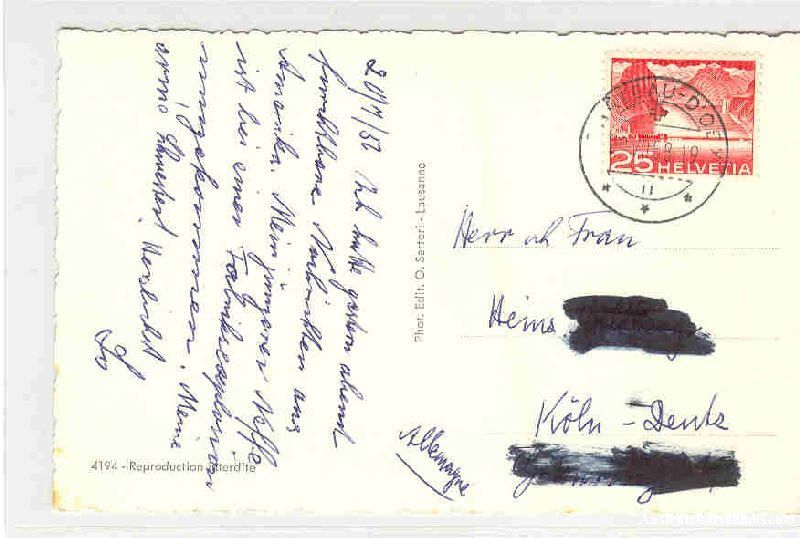 Cartoline postali: Château d'Oex + 1958 – Usato da Emmenbrücke venduto da teestube 1