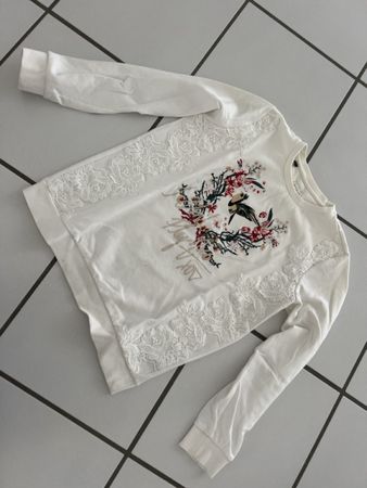 Guess Pullover Weiss mit Vogelmuster, Gr. M, Top Zustand!