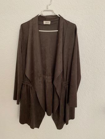 Cartoon Velour Jacke Cardigan Mantel Gr. M