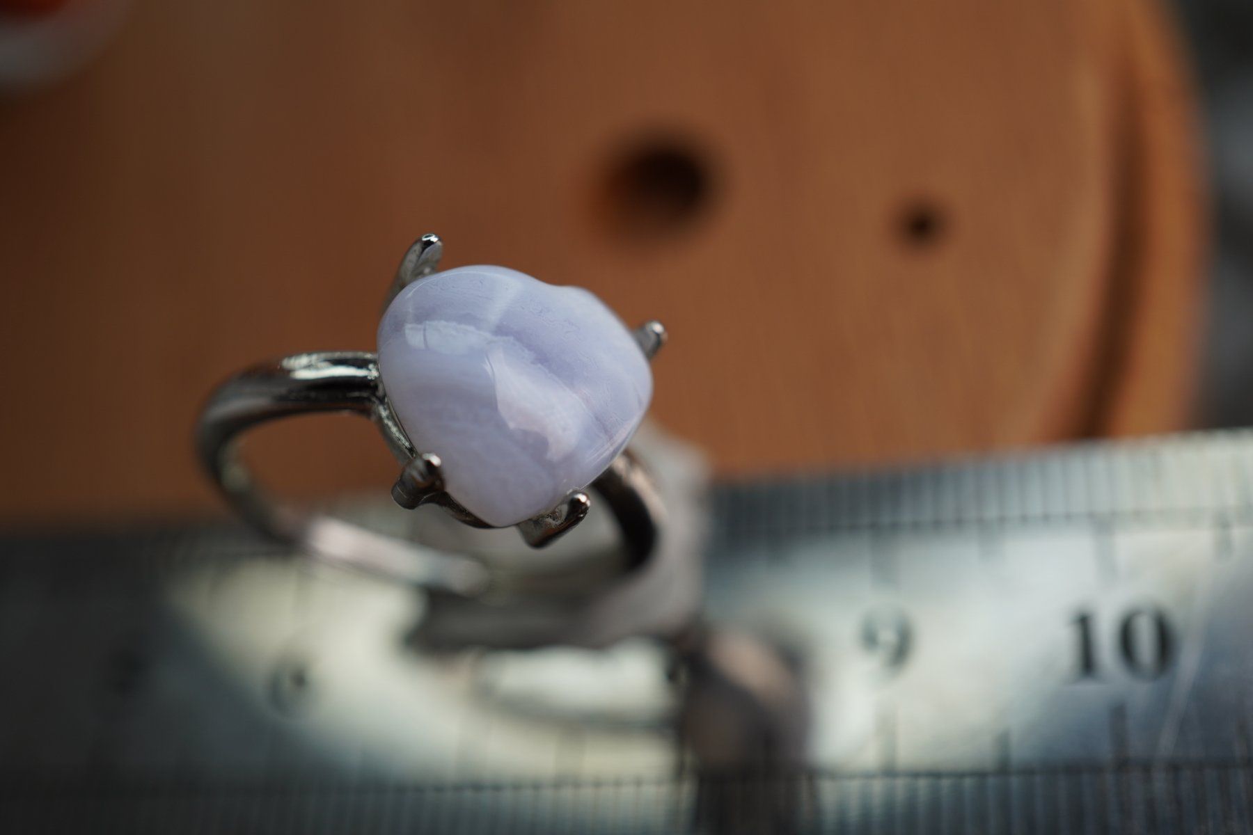 Minéraux & Lithothérapie: Chalcedon Herz     ring Grösse  Variabel     (Räumung!) – Neuf avec emballage d'origine à Eschenbach SG par topstone 3