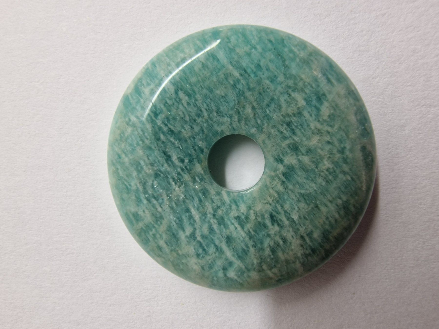Minerali & Pietre curative: Amazonit Donut Pi-Scheibe Edelstein Anhänger, gratis Versand – Nuovo (secondo la descrizione) da Baar venduto da romesds88