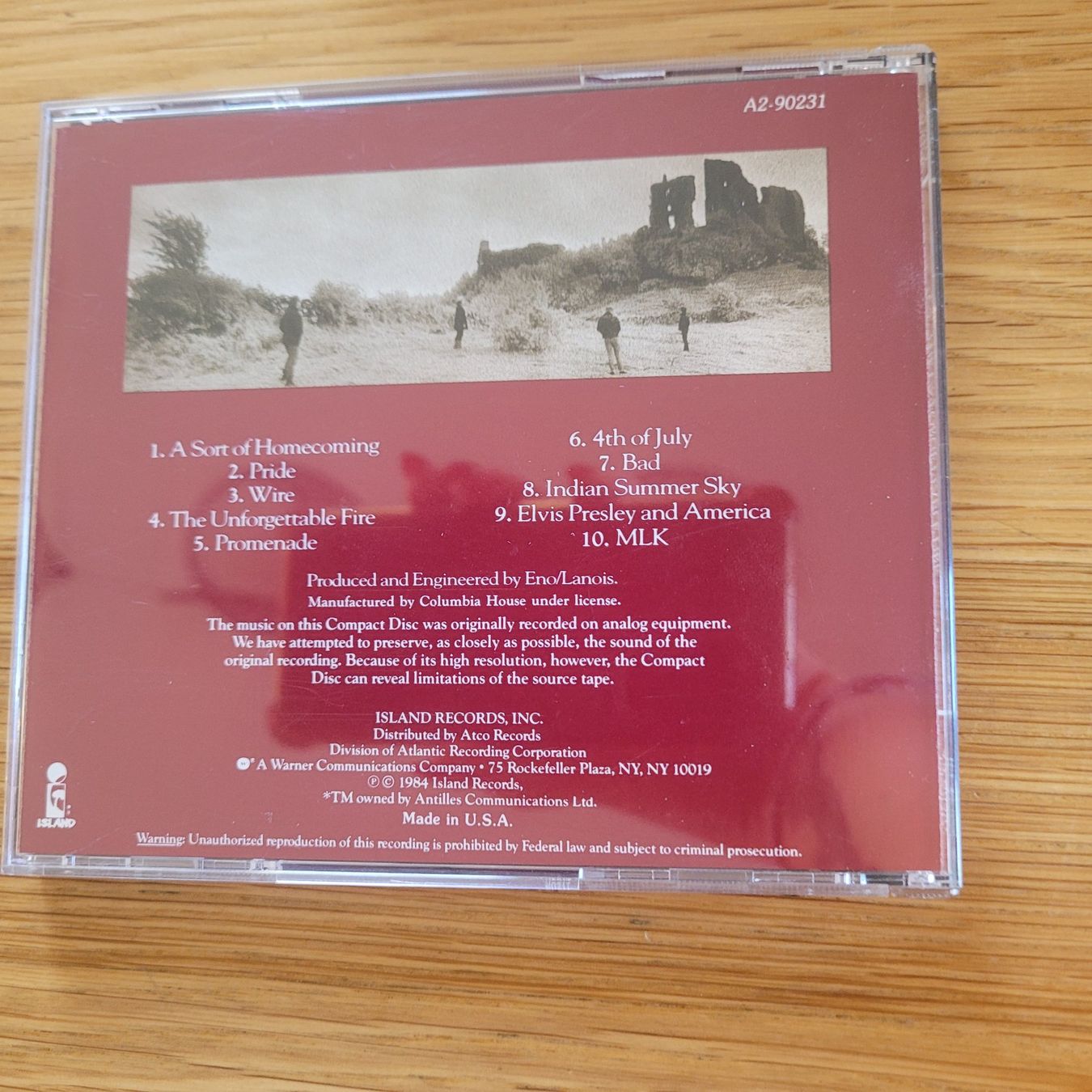 CDs: CD U2 The unforgettable fire – Gebraucht aus Biel/Bienne von Destockweb 2