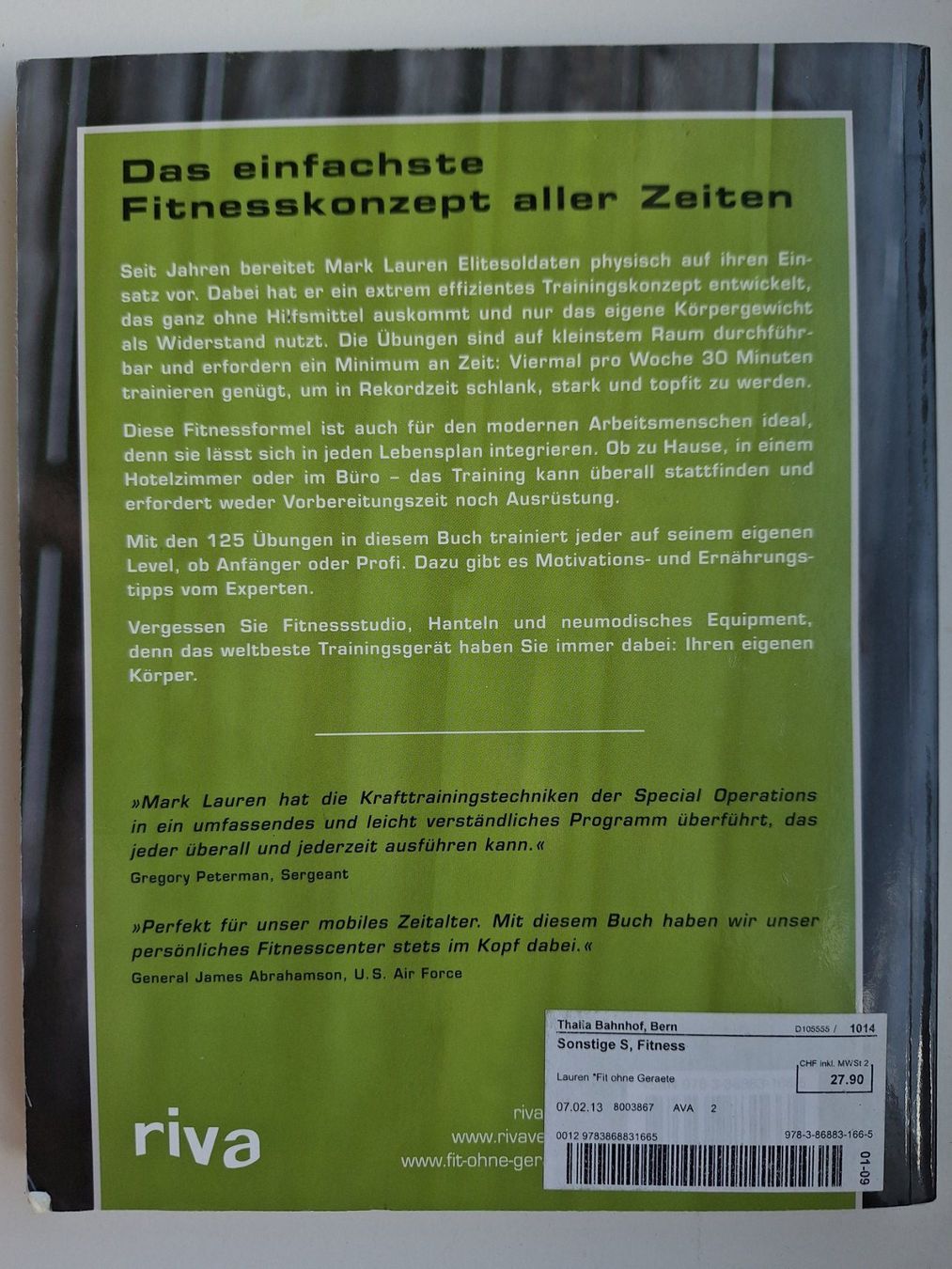 Libri: Mark Lauren, Fit ohne Geräte – Usato da Zürich venduto da t24_de 1