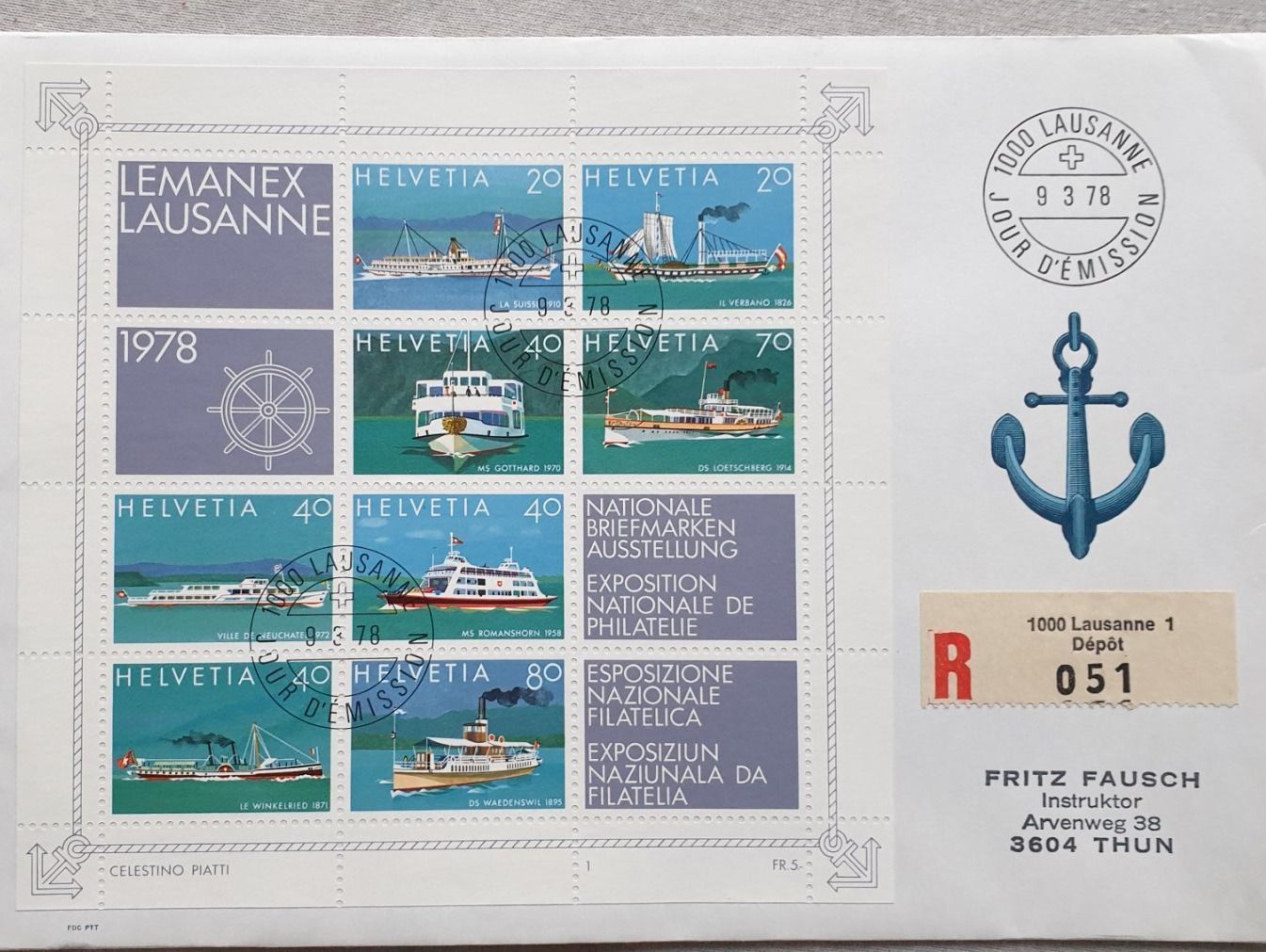 Alle Briefmarken: (462) Nat. Briefmarkenausstellung 1978 – Gebraucht aus Schwarzhäusern von Inot3