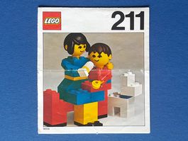 LEGO Bauanleitung 211 Mutter und Baby mit Hund 1976
