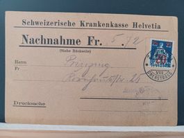 Nachnahme, Helvetia KK, Zürich, 1921