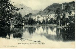 Engelberg Garten des Hôtel Titlis 1907