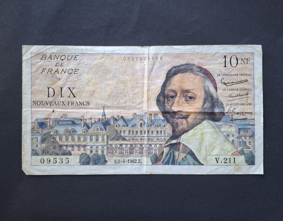 10 Nouveaux Französische Francs Note, Jahrgang 1962 (Gebraucht) in ...