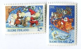 Briefmarken "Weihnachtsmann". Finnland.